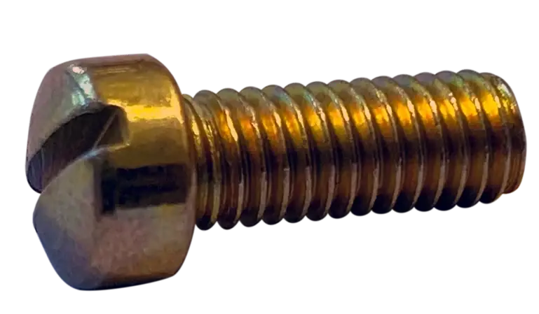 Buy Today 10-32 X 3/8" Machine Screws Fillister Head Slotted Drive Steel Zinc Yellow (8000/Pkg.)