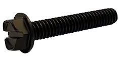 Premium 1/4"-20 X 3/4" Machine Screws Indented Hex Head Slotted Drive Steel Black Oxide (3000/Pkg.)