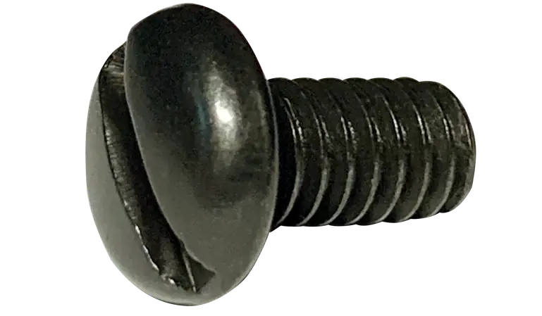 4-40 X 3/8" Machine Screws Pan Head Slotted Drive Steel Black Oxide (10000/Pkg.) Save Now