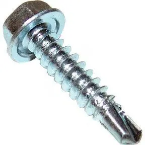 1/4"-14 X 2-1/2" Self-Drilling Screws Hex Washer Head Point Type 3 Steel ProCorr Coated (10000/Pkg.) Final Sale