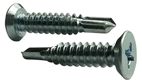 12-14 X 1-1/2" Self-Drilling Screws Flat Undercut Head Phillips Drive Point Type 3 Steel Zinc Plated (3000/Pkg.) Direct From Factory