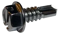 Buy Direct 5/16"-12 X 3/4" Self-Drilling Screws Indented Hex Washer Head Slotted Drive Point Type 3 Steel Zinc Plated (1000/Pkg.)