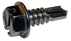 Affordable 10 X 3/4" Self-Drilling Screws Indented Hex Washer Head Slotted Drive 18/8 Stainless Steel (3000/Pkg.)