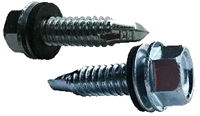 One Day Deal 8/18" X 1" Self-Drilling Screws Hex Neoprene Washer Head Point Type 2 Steel Zinc Plated (2000/Pkg.)