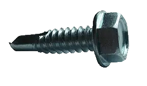 Markdown 12-14 X 1-1/2" Self-Drilling Screws Indented Hex Washer Head Point Type 3 18/8 Stainless Steel (2000/Pkg.)
