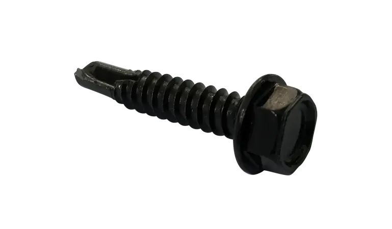 12-14 X 5/8" Self-Drilling Screws Indented Hex Washer Head Point Type 3 Steel Black Oxide (5000/Pkg.) Top Rated