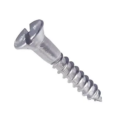 Buy Online 8 X 1-1/2" Wood Screws Slotted Drive Flat Head 18/8 Stainless Steel (100 / Pkg.)