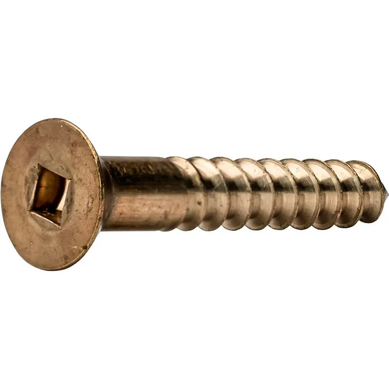 14 X 4" Wood Screws Square Drive Flat Head Silicon Bronze (25 / Pkg.) Popular