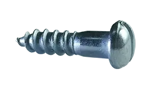 14 X 1-1/2" Wood Screws Slotted Drive Round Head Steel Zinc Plated (1000 / Pkg.) In Demand