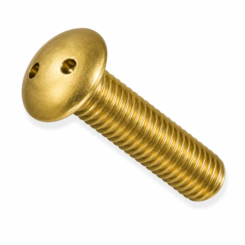 Clearance 6-32 X 3/8" Tamper Resistant Machine Screws Oval Head Spanner Drive Brass (100 / Pkg.)