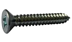 While Supplies Last 12 X 1" Type A Sheet Metal Screws Flat Head Phillips Drive Steel Zinc Plated (100 / Pkg.)