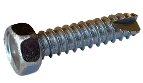 Holiday Sale 1/4-14 X 1" Type 25 Thread Cutting Screws Indented Hex Head Unslotted Drive Steel Zinc & Bake (2000 / Pkg.)