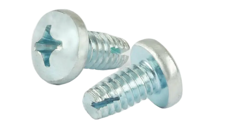 10-24 X 3/4" Type 1 Thread Cutting Screws Pan Head Phillips Drive Steel Zinc & Bake (6000 / Pkg.) Reduced Price
