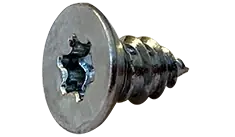 4 X 3/8" Type AB Self Tapping Sheet Metal Screws Flat Undercut Head Six Lobe Drive Steel Zinc & Bake (10000/Pkg.) Buy Direct