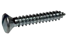 While Supplies Last 8 X 1" Type AB Self Tapping Sheet Metal Screws Oval Head Slotted Drive Steel Zinc & Bake (7000/Pkg.)