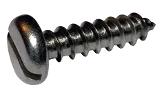 Markdown 10 X 1" Type A Self Tapping Sheet Metal Screws Pan Head Slotted Drive 18/8 Stainless Steel (2000/Pkg.)