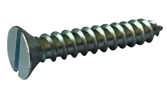 Luxury 10 X 1" Type AB Self Tapping Sheet Metal Screws Flat Head Slotted Drive Steel Zinc & Bake (5000/Pkg.)