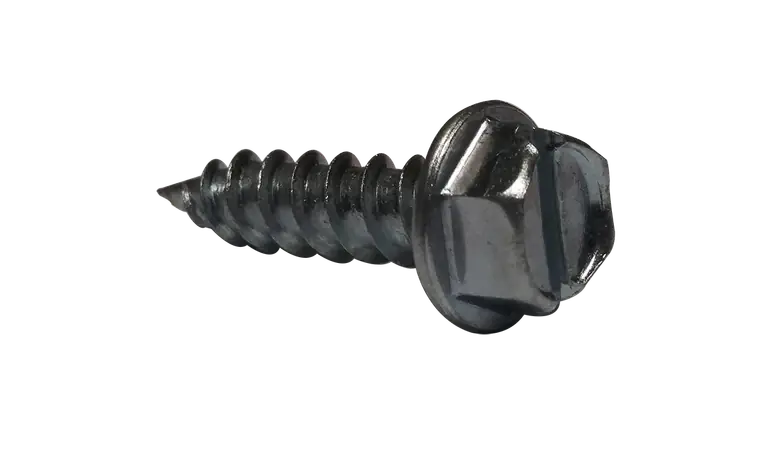 [1000 PKG] Self Piercing Screws Indented Hex Washer Head Slotted Drive Steel Zinc Plated 14 X 1 1/4 Limited Time
