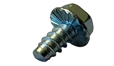 Buy Online 14 X 3/4" Type A Self Tapping Sheet Metal Screws Serrated Indented Hex Washer Head Slotted Drive Steel Zinc & Bake (3000/Pkg.)