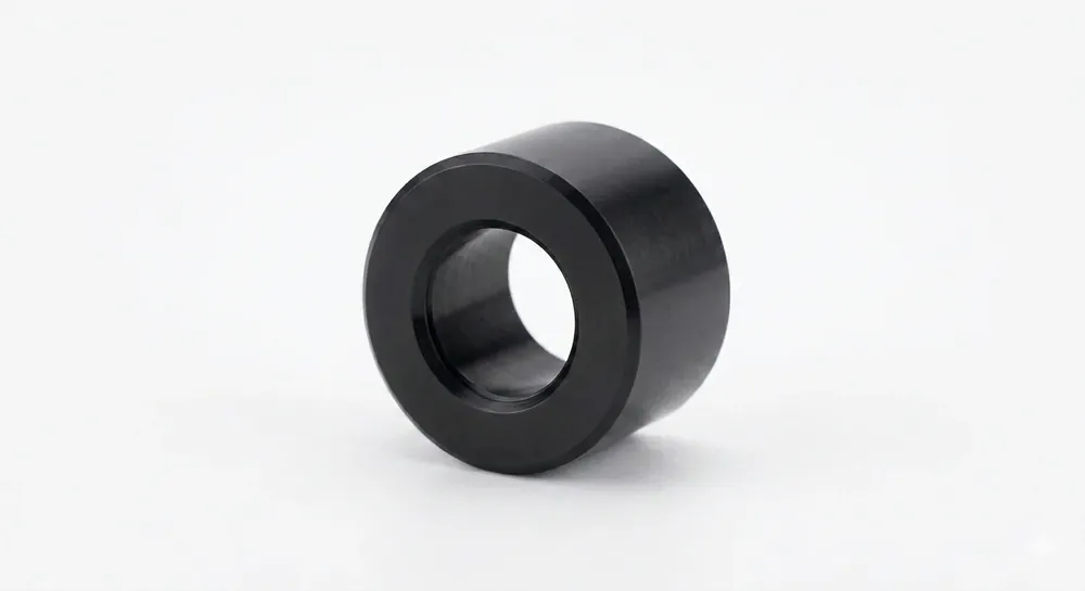Buy Direct 3/8" OD X 7/16" Spacers 8 Hole Aluminum Black Anodize (250/Pkg.)