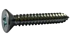 12 X 5" Type AB Self Tapping Sheet Metal Screws Flat Head Phillips Drive Steel Zinc & Bake (500/Pkg.) Last Chance