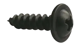 Cheap 8 X 1/2" Type A Self Tapping Sheet Metal Screws Round Washer Head Phillips Drive Steel Black Oxide (10000/Pkg.)