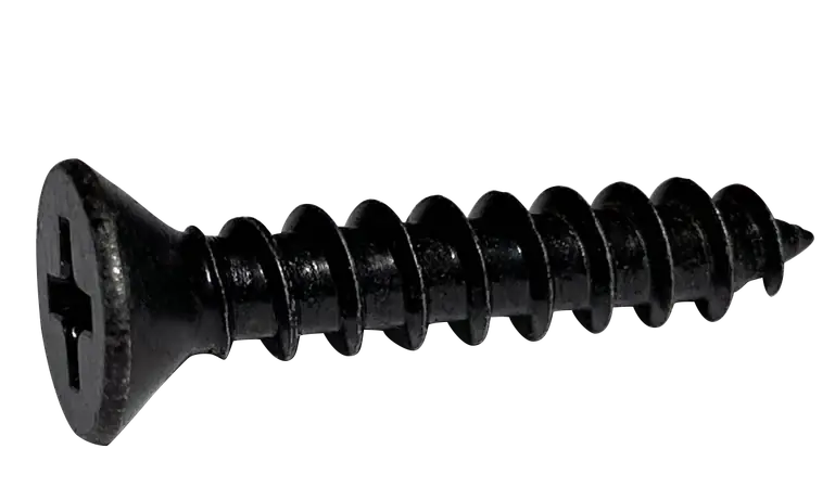 4 X 1-1/4" Type AB Self Tapping Sheet Metal Screws Flat Head Phillips Drive Steel Black Oxide (8000/Pkg.) One Day Deal