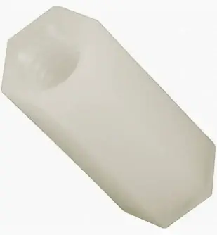 1/4" AF X 6-32 X 13/16" Hex Female-Female Standoffs Nylon 6/6 (250 / Pkg.) Last Chance