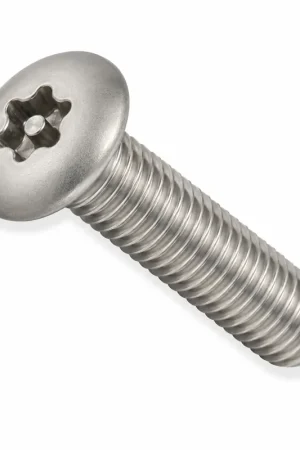 Reduced Price 1/4-20 X 1/2" Tamper Resistant Machine Screws Oval Head Pin-In Six Lobe Drive Steel Trivalent Zinc Plated (100 / Pkg.)