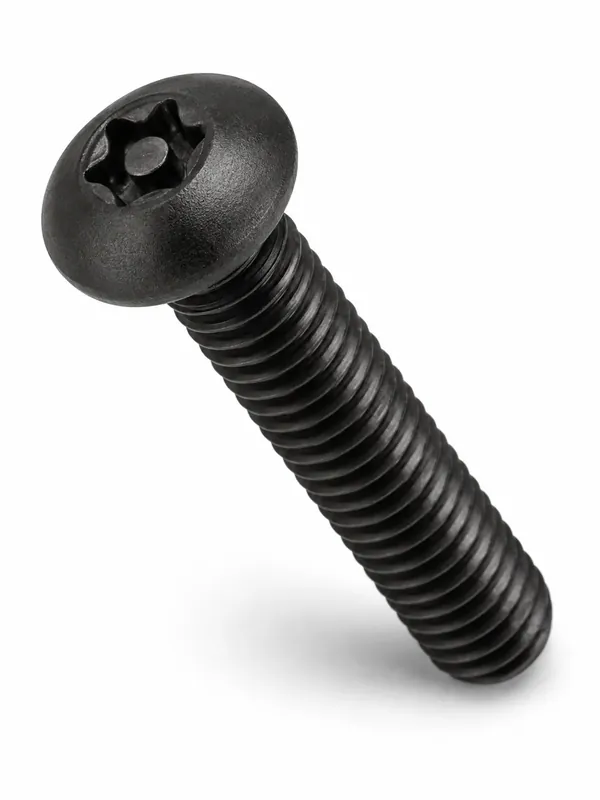 4-40 X 1/4" Tamper Resistant Machine Screws Button Head Pin-In Six Lobe Drive Alloy Steel Black Oxide (100 / Pkg.) Special Offer