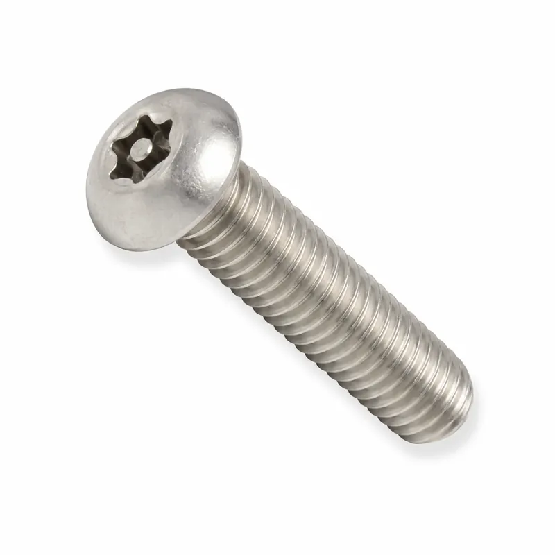 Hot Picks 1/4-20 X 3/4" Tamper Resistant Machine Screws Button Head Pin-In Six Lobe Drive Alloy Steel Trivalent Zinc Plated (100 / Pkg.)
