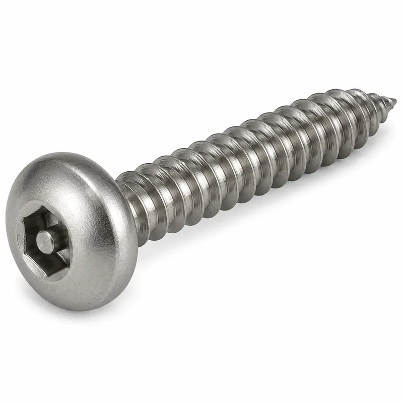 Latest 14 X 1/2" Tamper Resistant Sheet Metal Screws Button Head Pin-In Hex Socket Drive 18/8 Stainless Steel (100 / Pkg.)