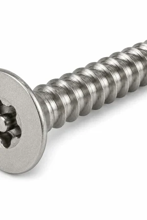 14 X 1/2" Tamper Resistant Sheet Metal Screws Flat Head Pin-In Six Lobe Drive 18/8 Stainless Steel (100 / Pkg.) Popular
