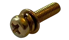 Bargain M5 x 8mm SEMS Machine Screws Phillips Pan Head Split Lock & Flat Washer JIS B1188 Steel Zinc Yellow (1000 / Pkg.)