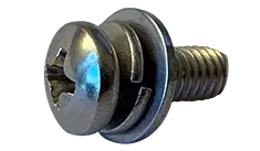 Final Sale 10-32 x 3/8" SEMS Machine Screws Phillips Pan Head Split Lock & Narrow Flat Washer 18/8 Stainless Steel (3500 / Pkg.)