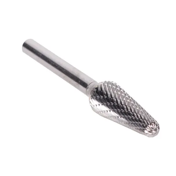 1/2" X 1 1/8" Cone Double Cut Carbide Bur Solid Carbide 1/4" Round Shank DULSL4 Reduced Price