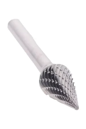 Top Pick 1/4" X 3/4" Cone Pointed End Double Cut Carbide Bur Solid Carbide 1/4" Round Shank DULSM2