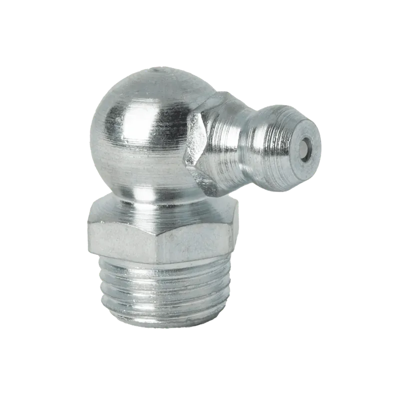 Luxury M10 x 1 90 Degree Metric Grease Fitting Steel Zinc Clear (150 / Bag)