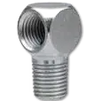 1/4-28 SAE-LT Male x 1/8-27 PTF Female Square 90 Degree Grease Fitting Adapter Steel Zinc Clear (75 / Pkg) Best Choice
