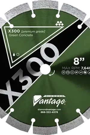 Diamond Vantage 0609EZGX3 6" x 0.095" Early Entry Saw Diamond Blade for Green Concrete/Very Hard Aggregate/Flint/Chert X300 - GREEN CONCRETE Order Now