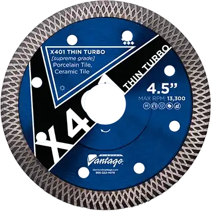 Flash Sale Diamond Vantage 0909C4PDX4 9" x 0.098" Diamond Blade for Tile/Porcelain/Ceramic/Porcelain Pavers X401 THIN TURBO