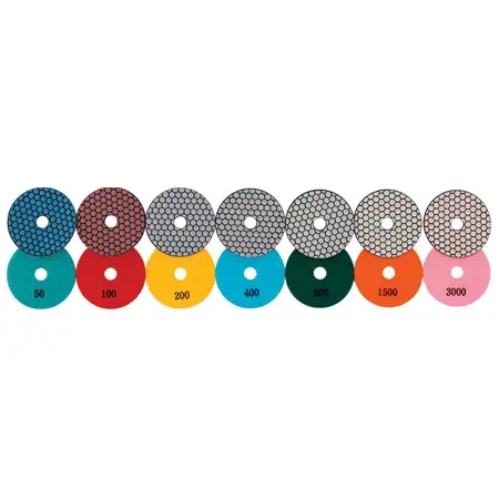 Diamond Vantage S-4DPPH400 4" Dry Polishing Pad, Hex Design 400 Grit HEXAGON DRY PADS Genuine