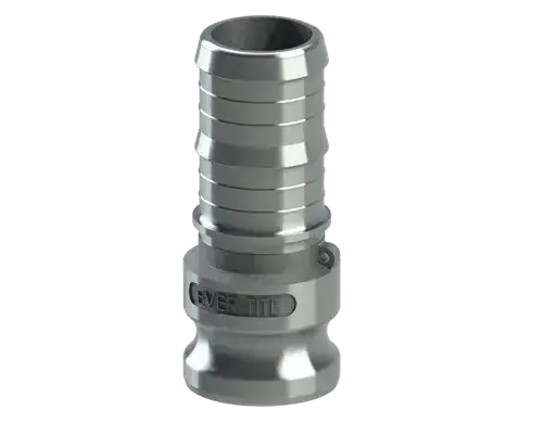 3" Type E Cam & Groove Adapter x Hose Shank Ever-Tite Aluminum Instant Buy
