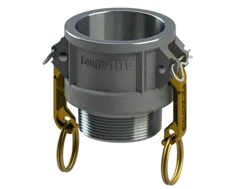 1-1/2" Type B Cam & Groove Coupler x Male NPT Tough-Tite Aluminum Top Rated