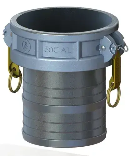 Best Choice 5" Type C Cam & Groove Coupler x Hose Shank Tough-Tite Aluminum