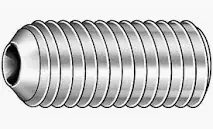 Discount 1/2-20 X 1" Cup Point Socket Set Screws Alloy Steel Zinc Plated (100 / Pkg.)