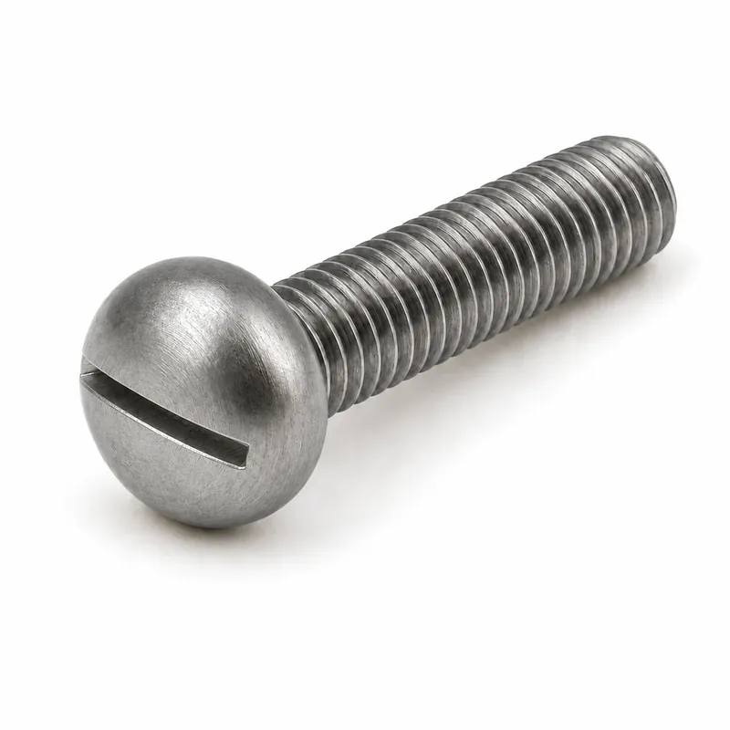 3/8-16 X 1/2" Round Head Machine Screws Slotted Drive Plain Steel (100 / Pkg.) Professional Grade