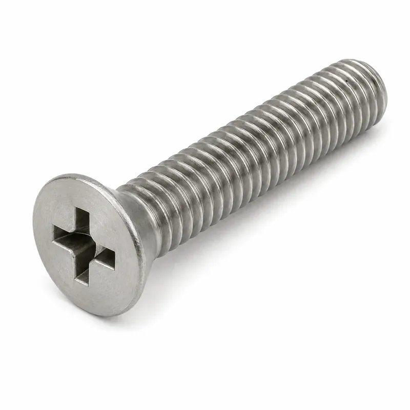 8-32 X 3/4" Flat Head Machine Screws Phillips Drive 410 Stainless Steel (300 / Pkg.) Premium
