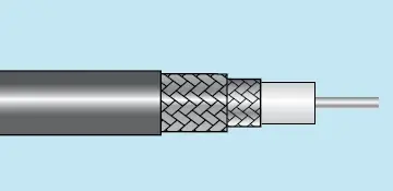 High Quality Alpha Essentials Coaxial RG-217/U 50 Ohm Cable - Braid Shield - 10 AWG - Black - 5200V - 100 ft - 9217 BK005