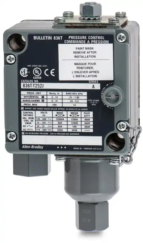 Allen-Bradley 836T-T252J Pressure Switch Fan Favorite